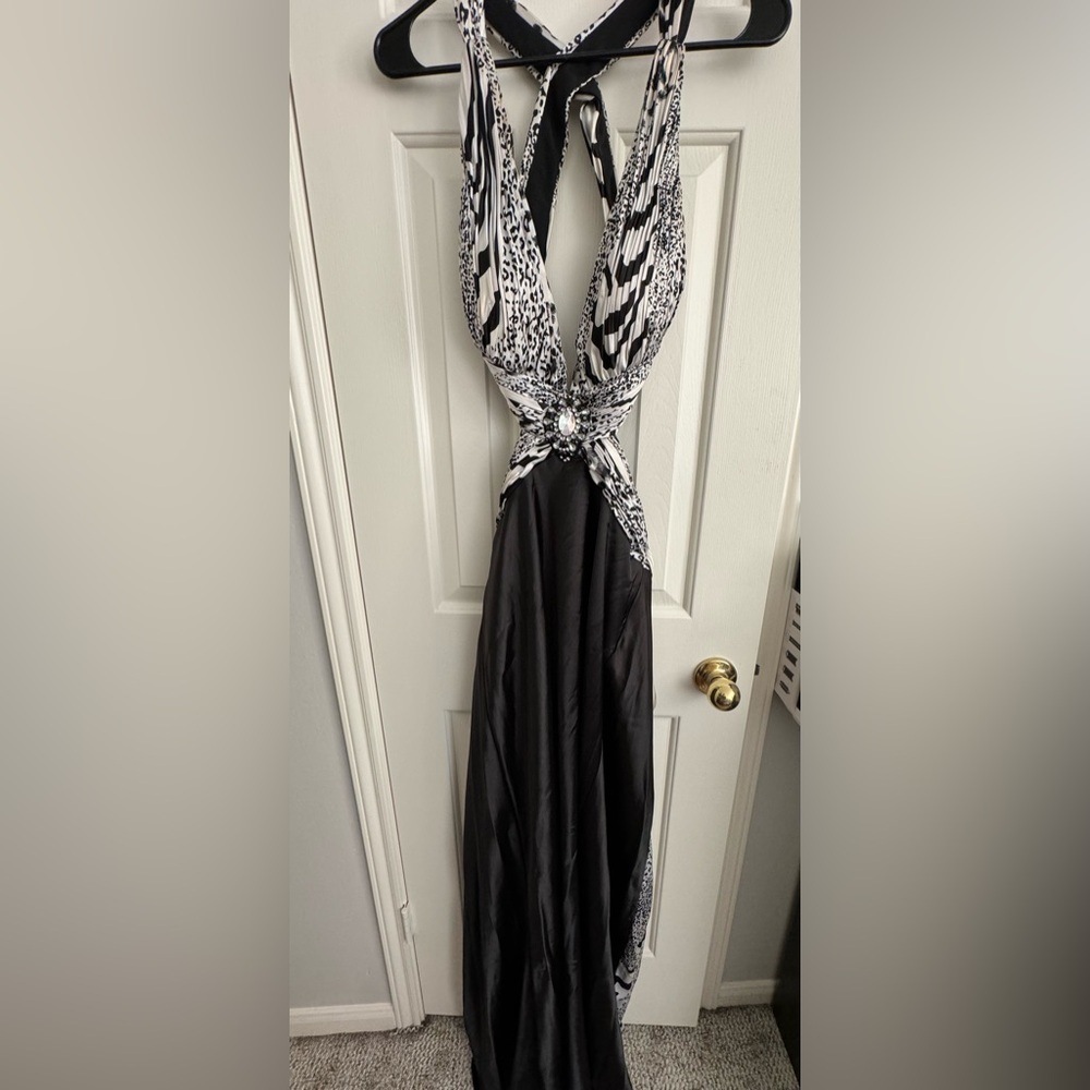 Animal print event dress